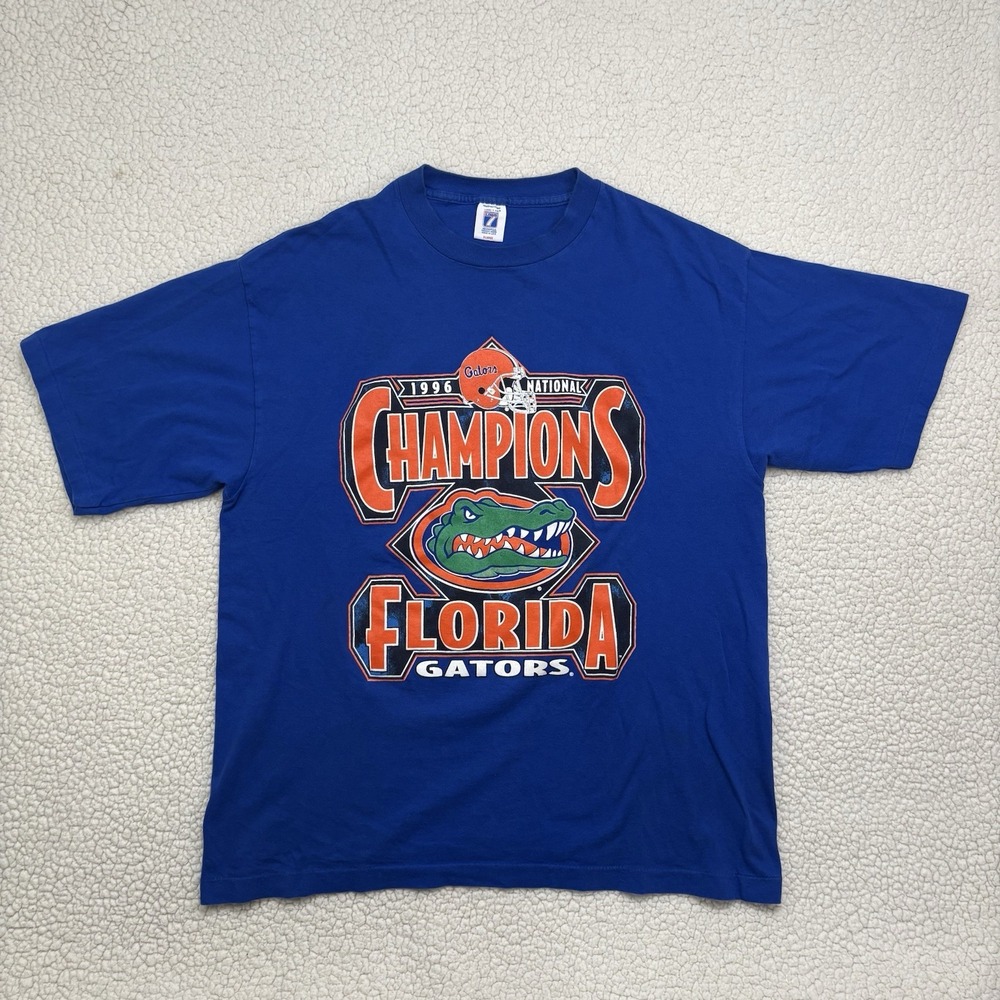 VINTAGE University of Florida Gators Logo 7 Shirt XL 1996 National Champions USA